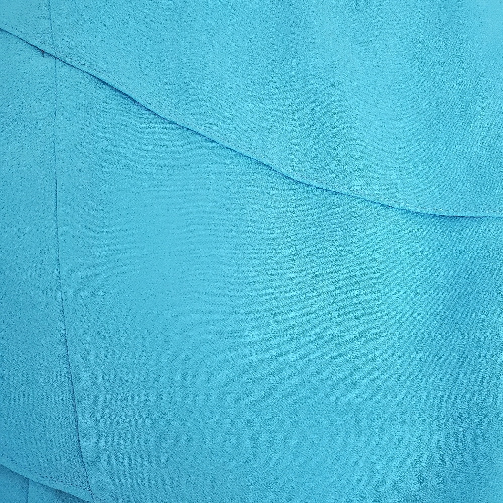 Ursula Switzerland sleeved beaded tiered dress vtg turquoise blue granny chic - Picture 10 of 10